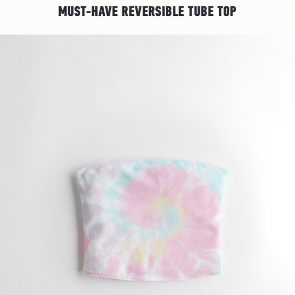 Hollister Tops - Hollister Reversible Tube Top Tie Dye